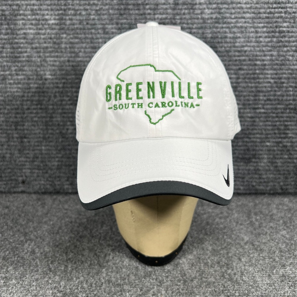 Greenville South Carolina Nike Hat Cap Mens M/L White Dri Fit Strap Back New